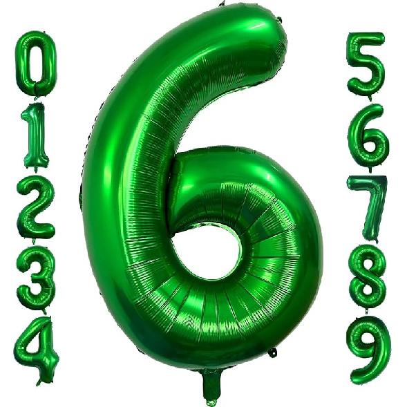 40 Inch Dark Green Number 5 Balloon Large Size Giant Jumbo Digit Mylar Foil Helium Dark Green Balloons for Birthday Party Celebration Decorations