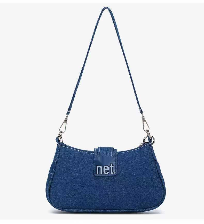 2026 Trendy Denim Single Shoulder Chain Bag - Versatile High-Quality Texture for Commute or Underarm Carry