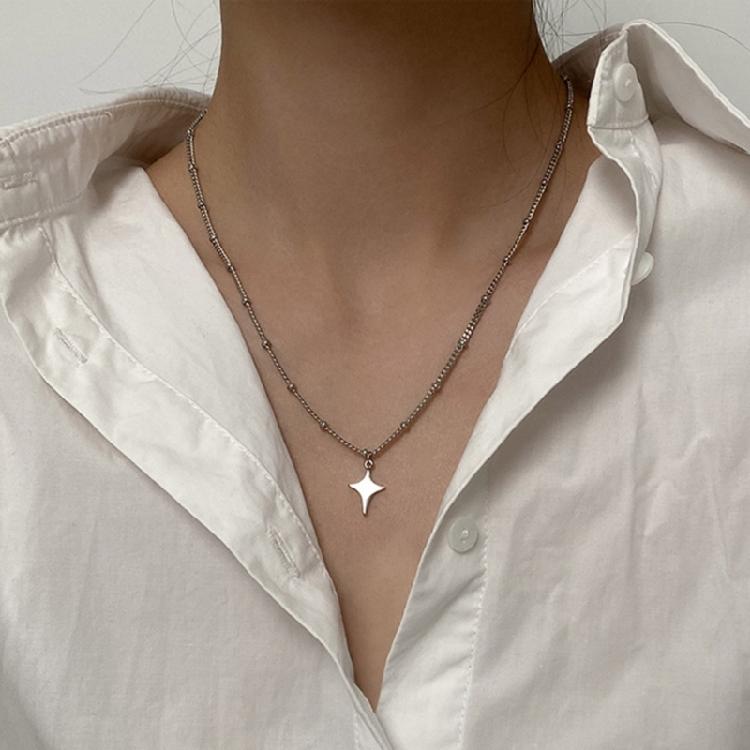 Four-pointed Star Pendant Necklaces Pendant Choker Y2k Jewelry Gift for Hot Girl