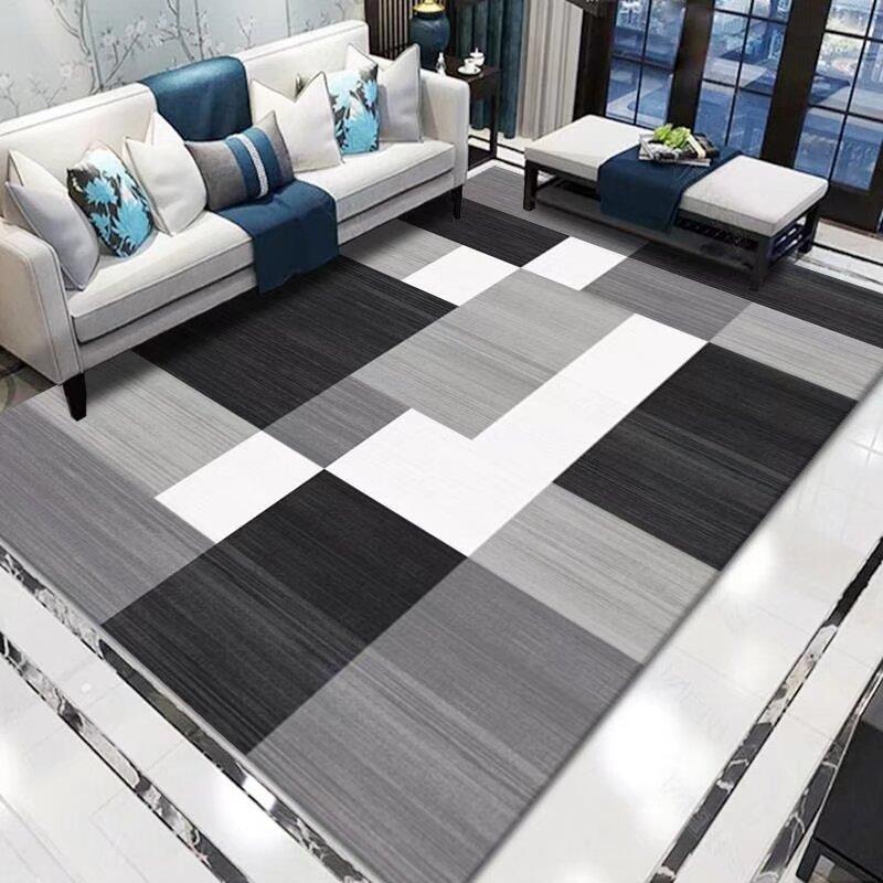 Modern Carpet for Rooms Non-slip Gaming Room Decoration Geometric Washable Lounge Rug Living Room Mat Bedside Floor Mats