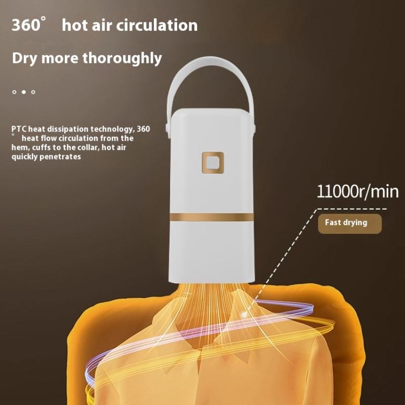 Mini Portable Foldable Electric Dryer With Intelligent Timer Fast Drying Household Cabinet Compact Dryer Included For Travel