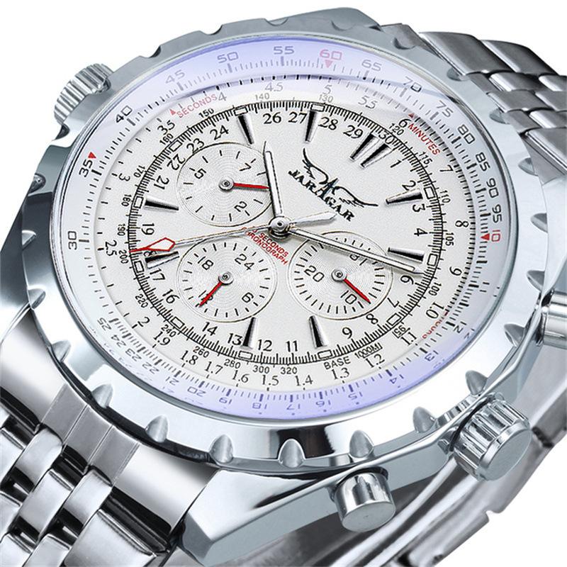 Jaragar Men S Fashion Casual Hollow Multifunctional Large Dial, Automatic Mechanical Watch
