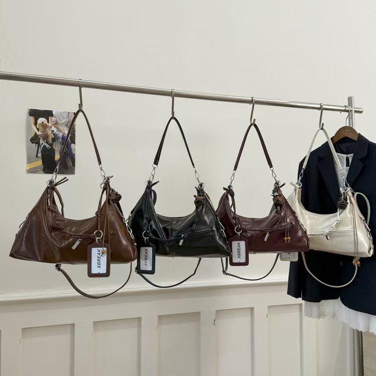 Chic Retro Textured Women's Crossbody Bag - Versatile & High-End Design