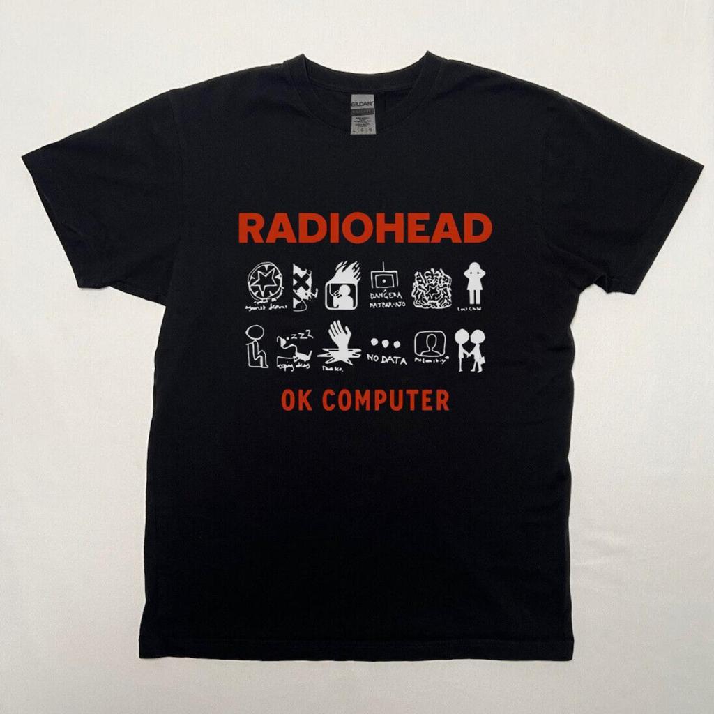 Summer Men Hot Selling Vintage Radiohead TShirt The Bend Album Band Copy Pattern Men's Print Rock Hip Hop Artist Street Life Top