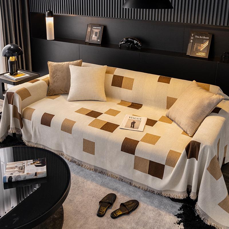 Chenille narzuta na sofę tkanina cztery pory roku uniwersalna prosta nowoczesna Sofa ręcznik odporny na zarysowania narzuta na sofę ręcznik narzuta na sofę koc