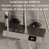Brass 4 In 1 Shower Digital Display Constant Temperature Shower Set Supercharged Multifunctional Shower