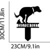 Metal Garden Stake Sign No Pooping Dog Decor, Funny Yard Art for Outdoor Lawn, Pet Rules Decorative Marker