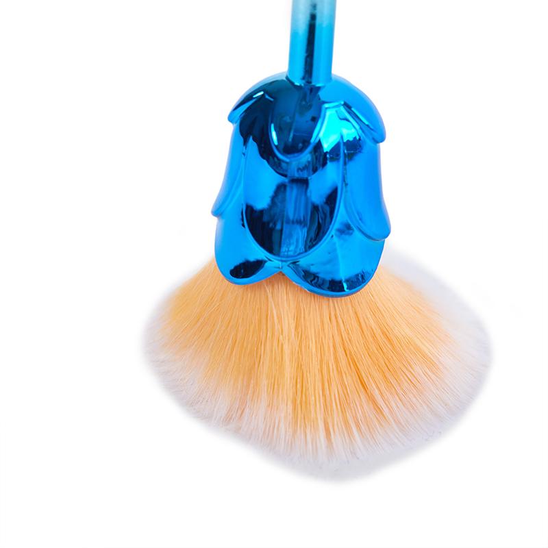 Rose Nail Dust Brush For Manicure Flower Nail Art Brush Nail Accessories Tools Popular Round Small Gel Polish Cleaning Brushesna