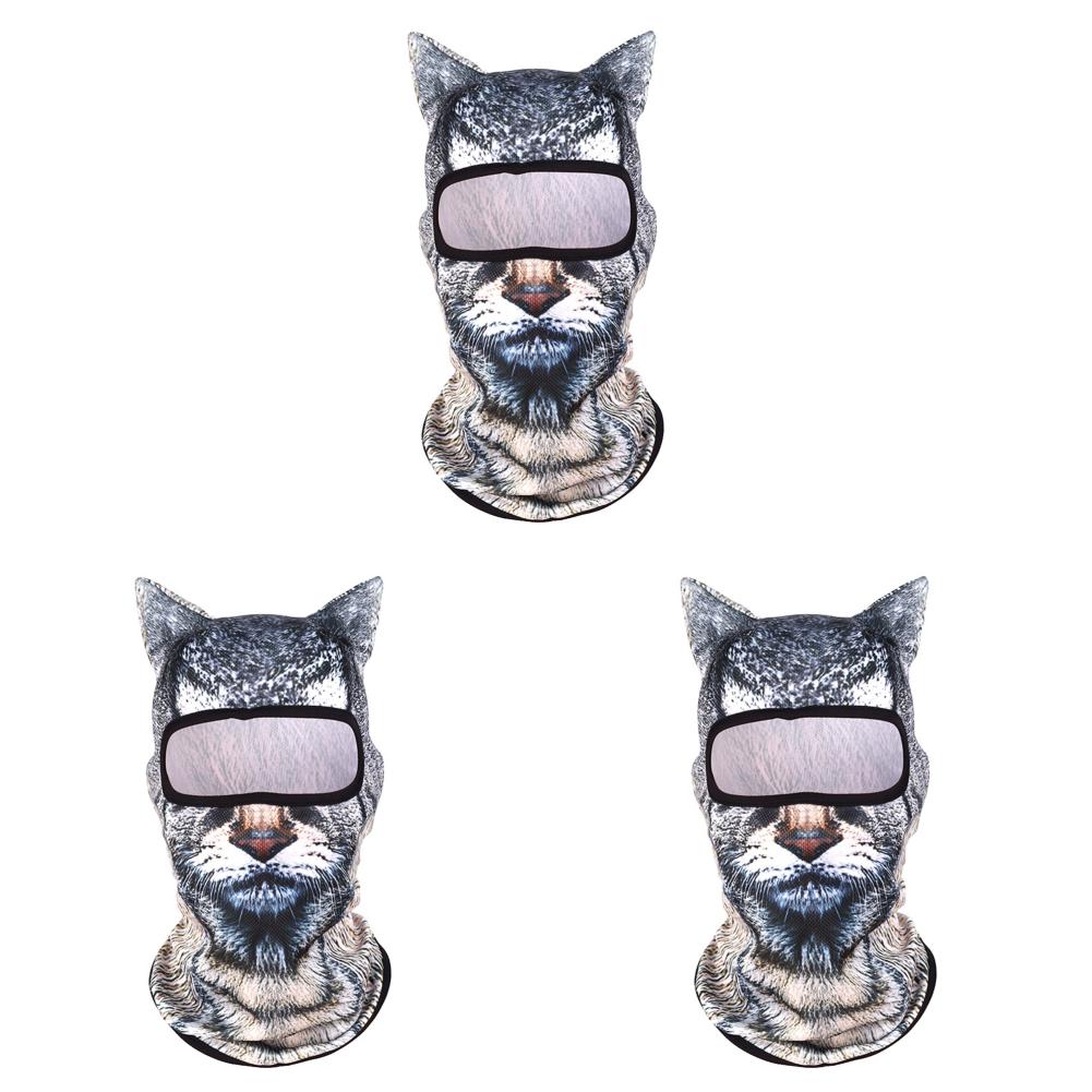 5/1 Stück 3D Stehohren Tier Sturmhaube Gesichtsmaske für Musikfestivals Raves Ski Cosplay Party Outdoor Sonnenschutz Sturmhaube Hut