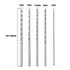 Forets hélicoïdaux extra-long HSS - Lot de 5 (2, 3, 3,5, 4, 5 mm) pour bois, plastique, aluminium