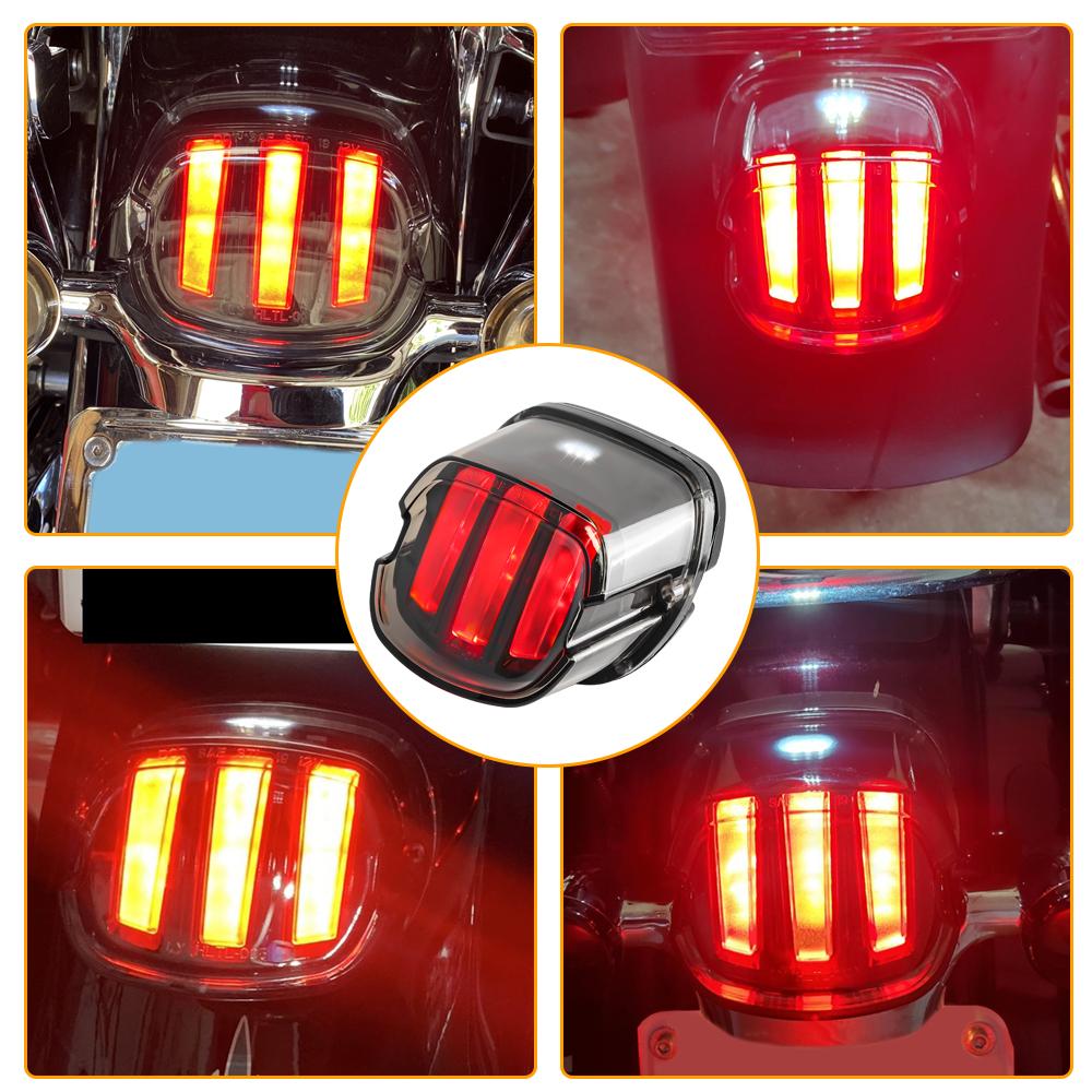 DOT Emark Approved Rear Brake Light Motorcycle LED Taillight For Harley Sportster XL883 XL1200 Softail Touring Road Tail Lamp