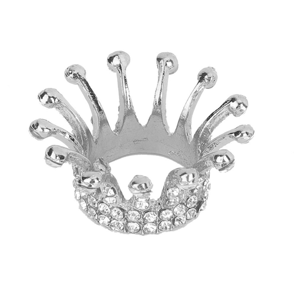 Faux Pearl Decoration Crown Design Nail Art Brush Holder Nail Carving серебряный