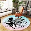 1pc Fairy Wings Round Chair Mat Office Area Rug - Non-Slip, Floor Mat for Office, Bedroom, and Indoor Decor P127153
