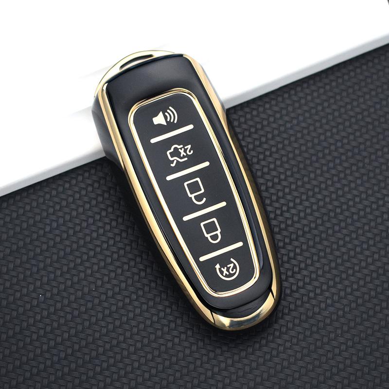 5 Button TPU Key Shell Cover For Ford Edge Explorer Escape Focus Taurus Flex for Lincoln MKS MKT MKX MKZ Navigator Car Key Case
