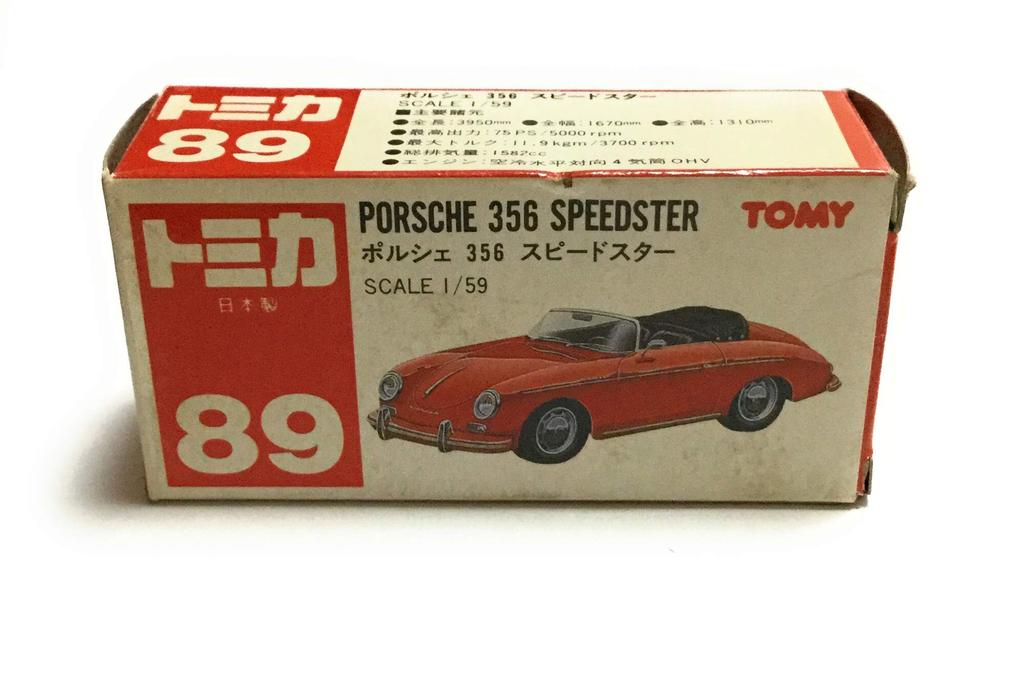 Tomica 89 Porsche 356 Speedster scale red sack box 1/59