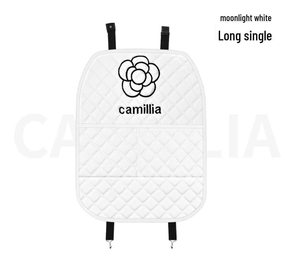 Car Seat Back Organizer with Kick Mat and Storage Compartments