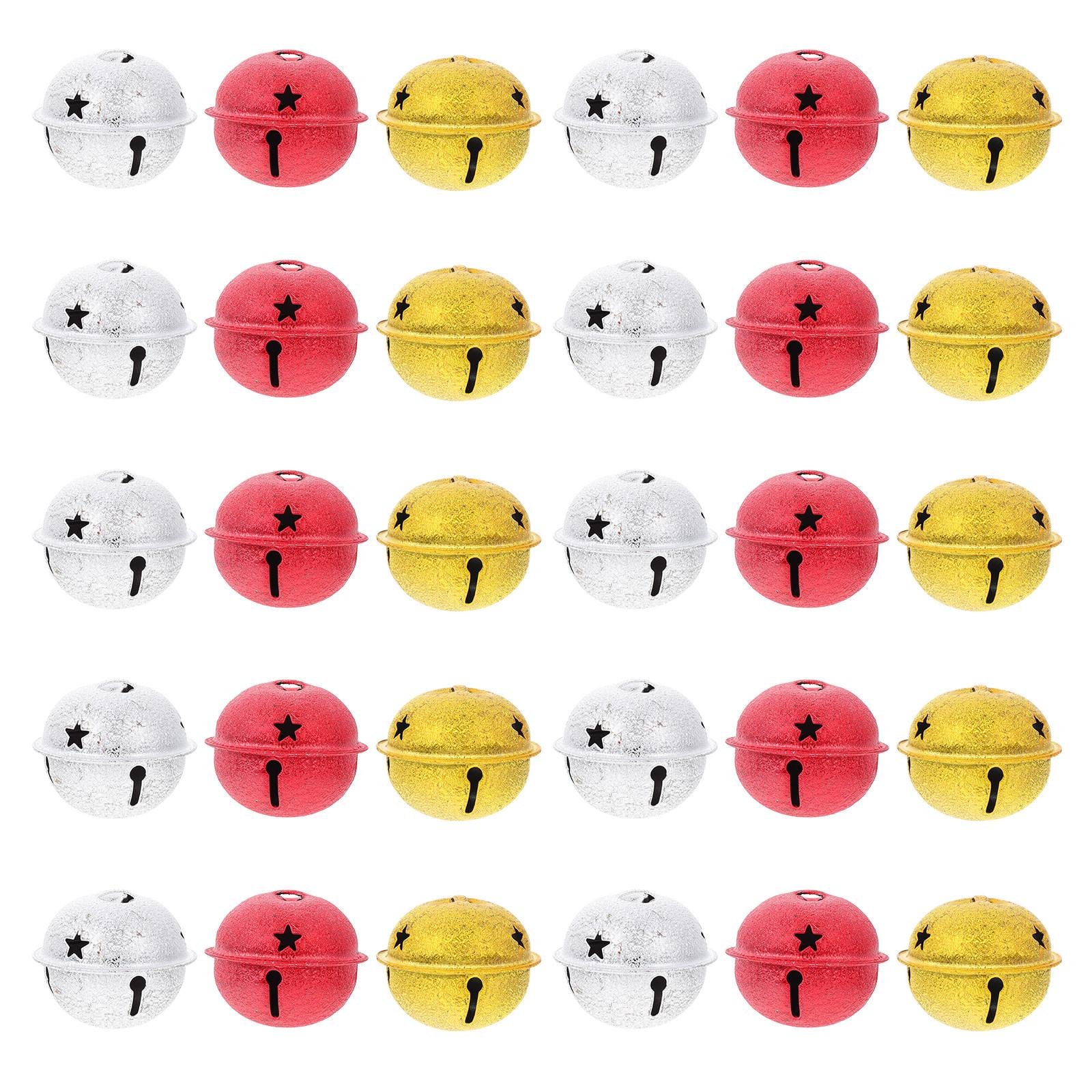 

30Pcs Matte Finish Bell Pendants for DIY Christmas Tree Decorations Xmas Hanging Ornaments Bag Keychain Party Supplies other
