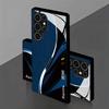 Special for Trend Sports Wind Gradual Change Splicing Samsung S25plus Glass Mobile Phone Case S23 Glass Protective Case