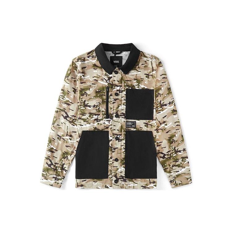 Men s Vans Work Weird Colorblock Big Pocket lapel Jacket Camouflage VN0A4MLJW09 L