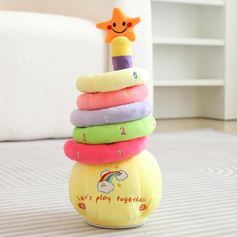 

Красочный Ослепительный Веселый Круг Круг Плюшевая Развивающая Игрушка Подарок Которая Поет Может жёлтый