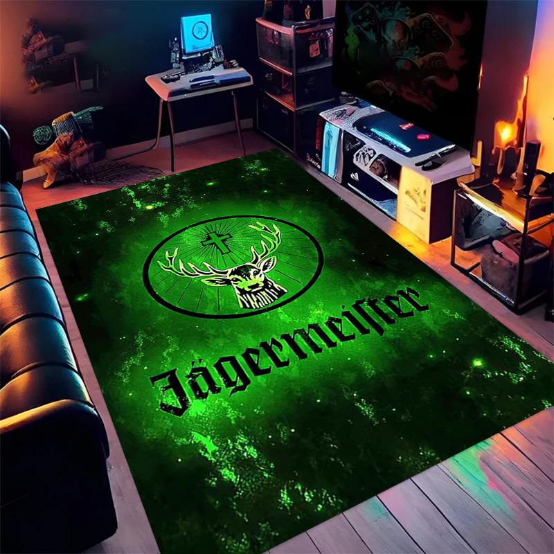 Jägermeister: Tappeto Audace Vivace Arredamento Casa Adatto a Tutte le Stagioni Cuscino per Sedia da Ufficio Arte Decorazione Stanza del Dormitorio