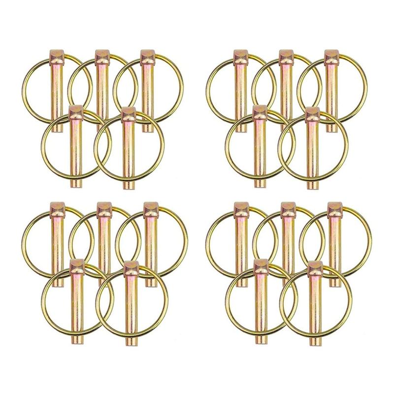 

For Farm Tractor For Truck Trailer Mower Boat Kayak 3/16 Linch Pin Disconnect Snap Clip 20Pcs золотой