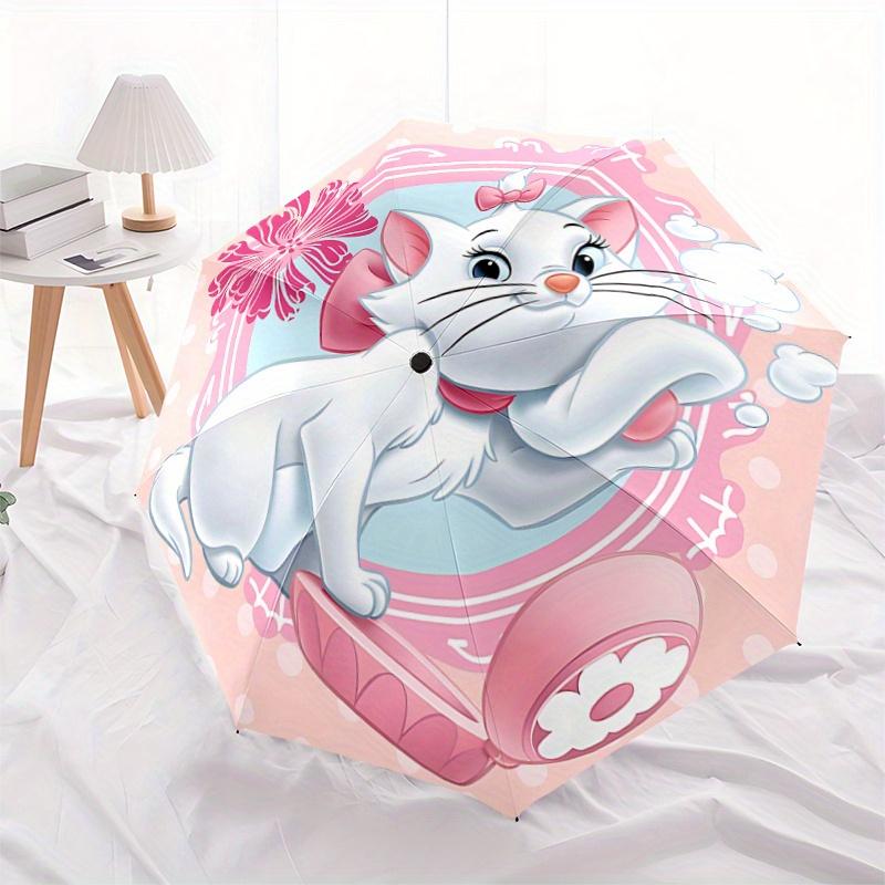 

1pc Artemis Cat Automatic Opening Umbrella - Portable Tri-Fold Design, 8-Rib Iron Frame Outdoor Umbrella, Ideal Gift for Fans, Travelers, Da