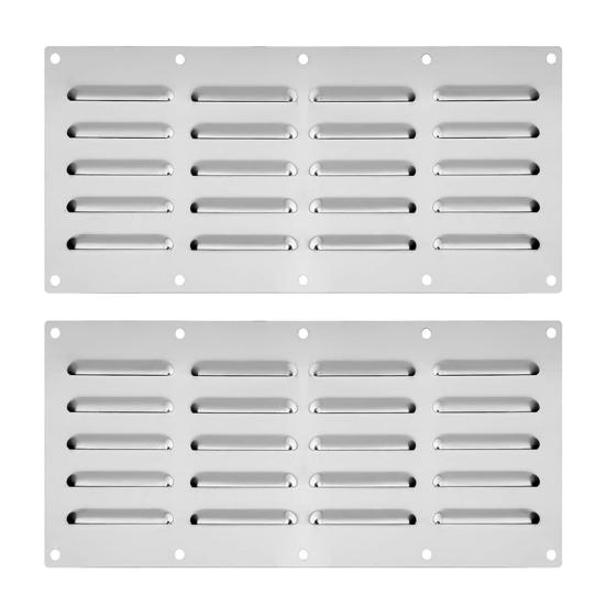 1/2Pcs Ventilation Panels Rustproof Corrosion Resistant Easy Assembly Durable Design Stainless Steel Vent