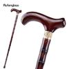 Brown Wooden Single Joint Fashion Walking Stick Decorative Cospaly Cane Halloween Mace Crutch Wand Crosier 92cm