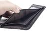 Cross-Border Japanese & Korean Men's Genuine Leather Bi-fold Wallet with Money Clip – Cowhide, Vegetable-Tanned, Vertical Design, Casual Buckle.