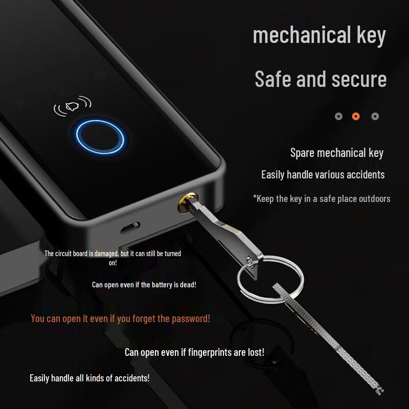ZUCON F659 WiFi Smart Glass Door Lock CN Plug (adapter Included)