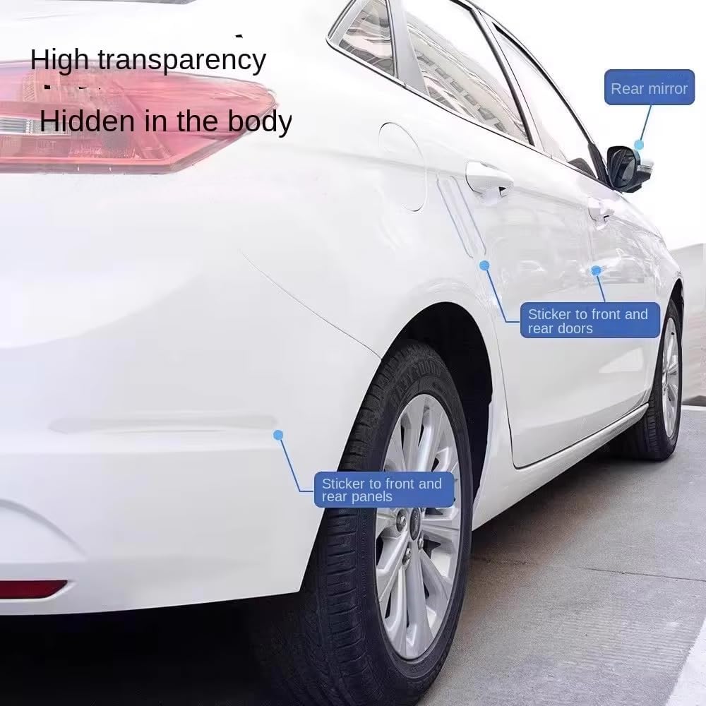 12 Pack Invisible Car Door Edge Guards Rubber Clear Adhesive Door Edge Protector Anti-Scratch Trim Guard for Door Ding Prevention Bumper Body