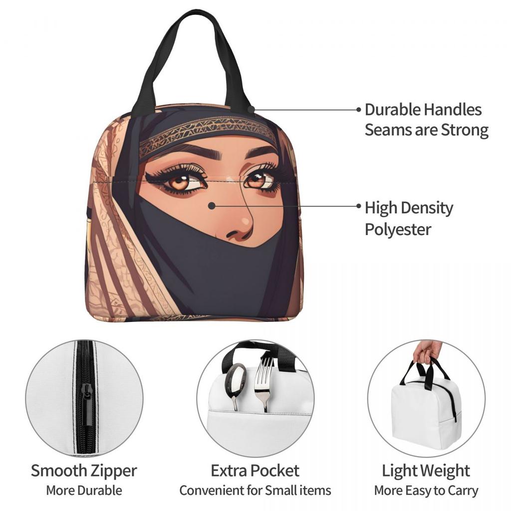 Saudi Women Insulated Lunch Bag for Women Kids Leakproof Food Boxes Thermal Lunch Box Tote