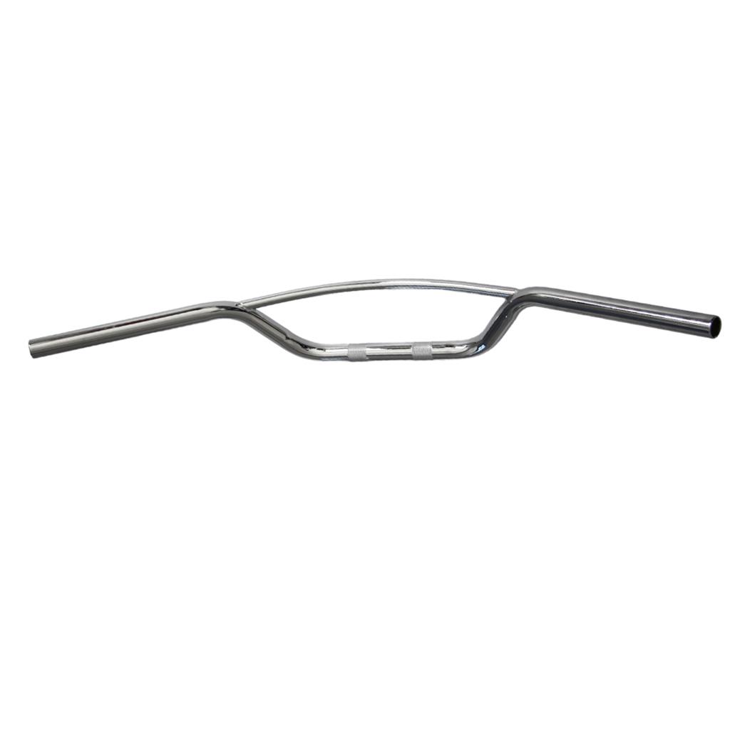 Universal Motorcycle Modification Retro Handlebar Drag Bar Replacement Part 25mm 1in Silver