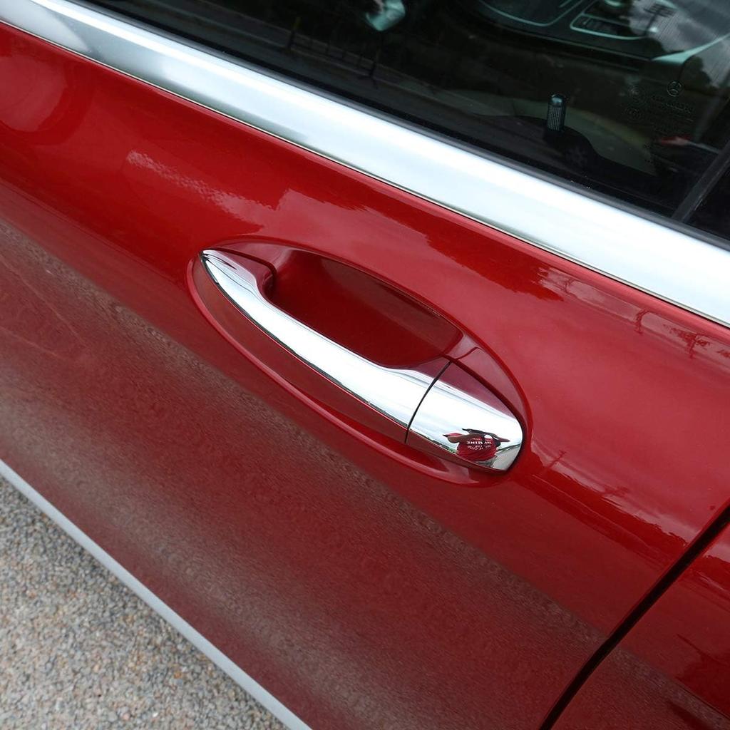 TINKI ABS Helles Silber Stil Außen Türgriff Abdeckung Zierleiste passend für Mercedes-Benz C GLC W205 2018-2020 Außen- und Innenausstattung Zubehör