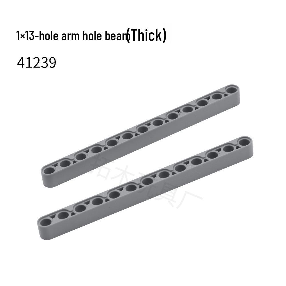 

Compatible with LEGO 41239 1x13 Thick Beam with Holes сірий колір