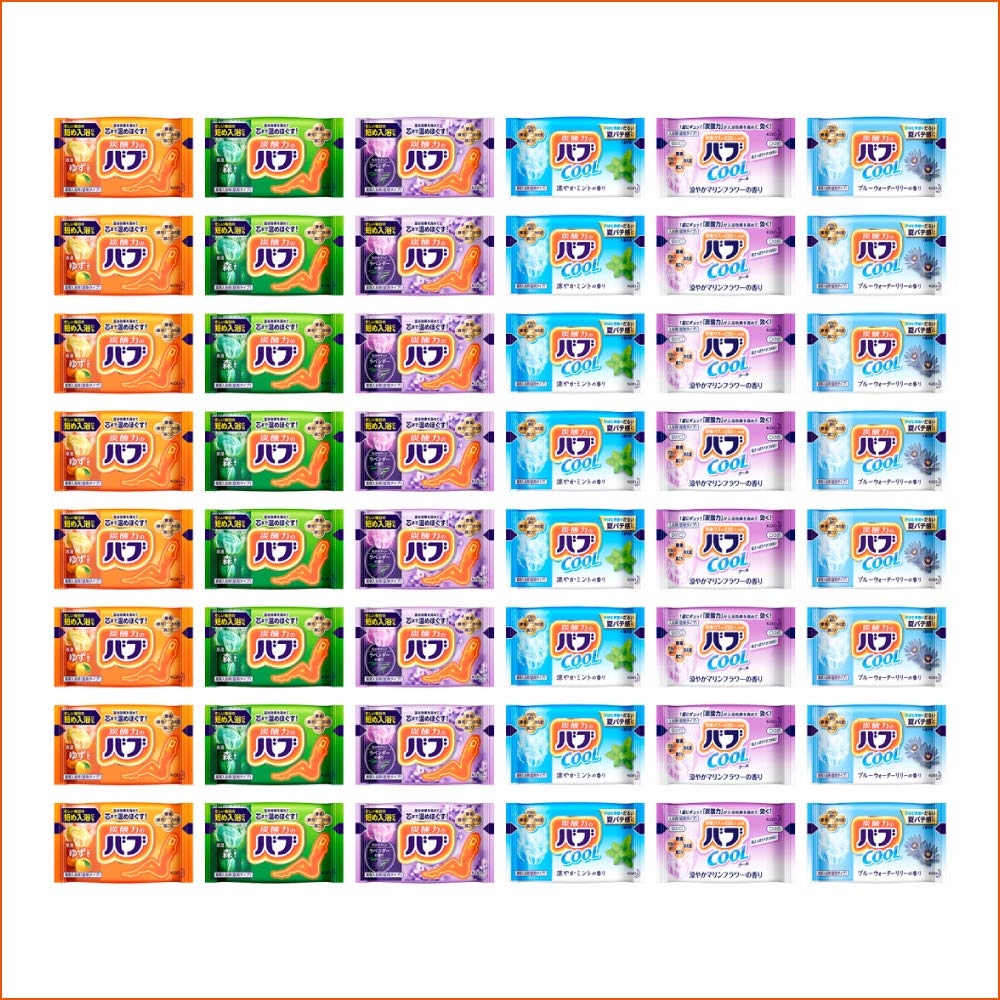 [Large Capacity] Bub Hot & Cool Box, 48 Tablets, Carbonated Bath Salts Assortment [Quasi-drug]