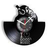 Music Is My Life Music Inspirational Quote Home Decor Music Headphone Wall Clock Rock n Roll Vintage Vinyl Record Wall Clock