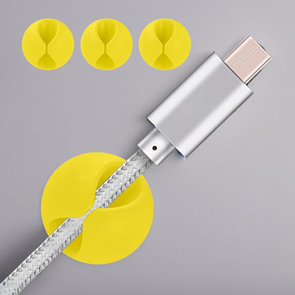 10PCS Desk Cable Organizer Clips for Wire Management Adhesive Cord Holders USB Charging Cables Office Desktop Organization