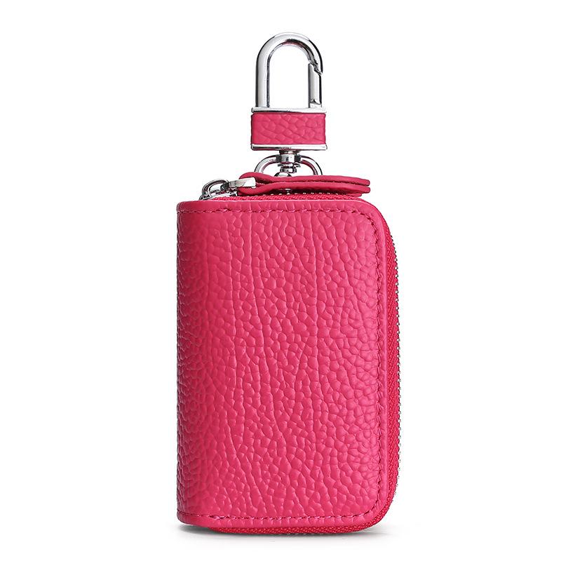 General Motors Multifunctional Leather Car Key Case with Dual Zippers