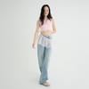 Leobyui Mesh Wrap Skirt Pink
