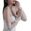 Pearls Wedding Fingerless White Gloves Transparent Mesh Arm Covers Elegant Bridal Gloves  Wedding