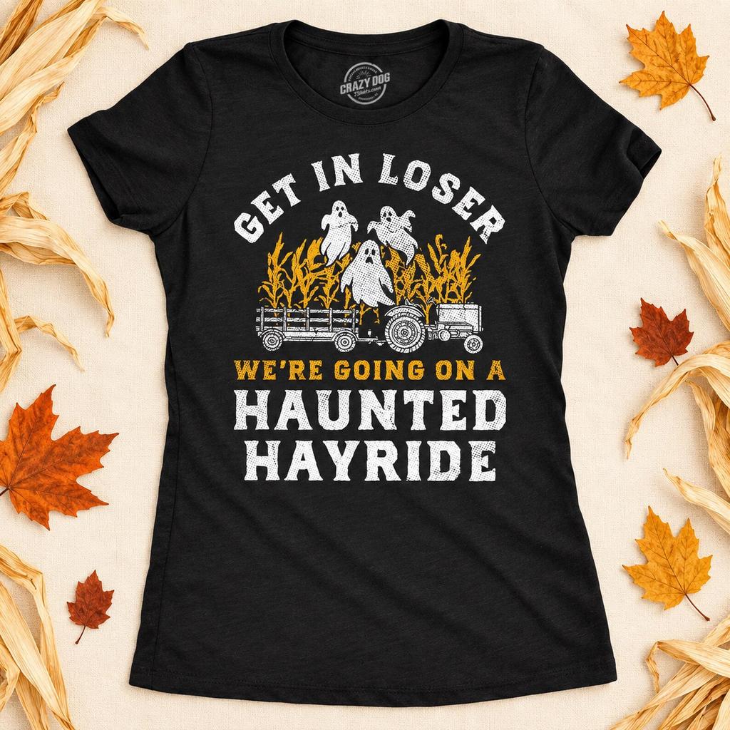 Halloween Shirt for Haunted Hayride Nights with Ghosts