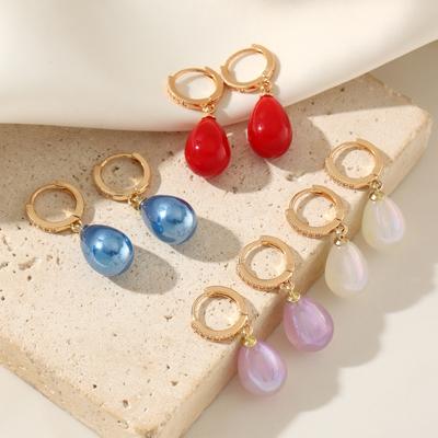 Fashion Imitation Pearl Earrings for Women 2025 New Water Drop Shape Dangle Earring Golden Party Jewelry Accessories
