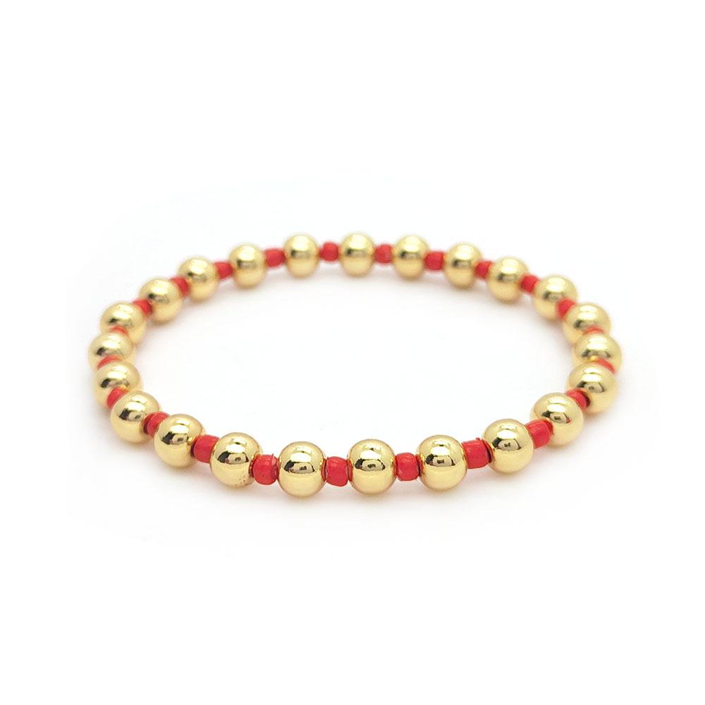 KKBEAD 18K Gold Plated Bracelets Boho Summer Beaded Stretch Bracelet Y2k Jewelry for Women Accessories Pulseras Mujer Moda