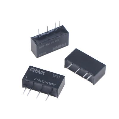 Black B1212S-2W B1212S-2Wr2/R3 12V To 12V Dc-Dc Isolated Power Module Short Circuit Protection Electronic Accessories