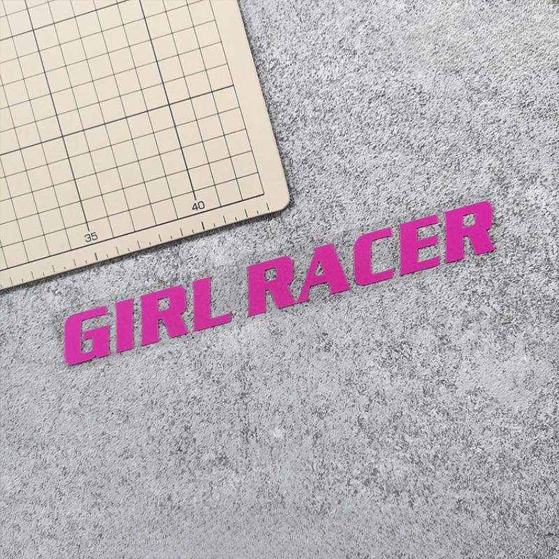 1 STÜCK GIRL RACER Motorradaufkleber Auto Fenster Stoßstange Dekoration Motorrad Frontverkleidung Kraftstofftank Seitenverkleidungen Helm Vinyl Aufkleber