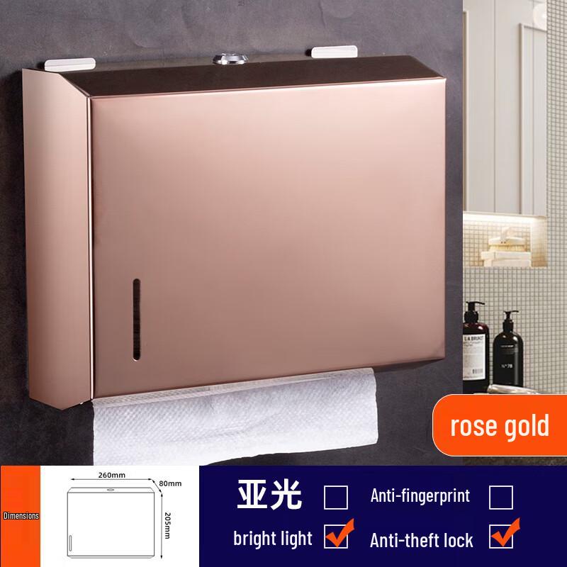 Hanyou Stainless Steel No-Drill Wall-Mounted Toilet Paper Holder