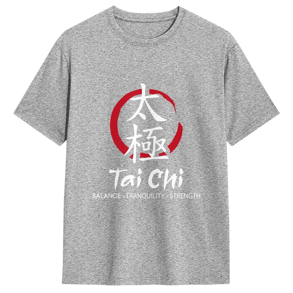 Vintage Tai Chi TShirts for Unisex O Neck 100 Cotton T Shirts Short Sleeve Tees Printing Clothes