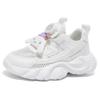 Girls' Shoes Jade Guigou Children's Single Mesh Breathable Sports Middle Children Little White Dad